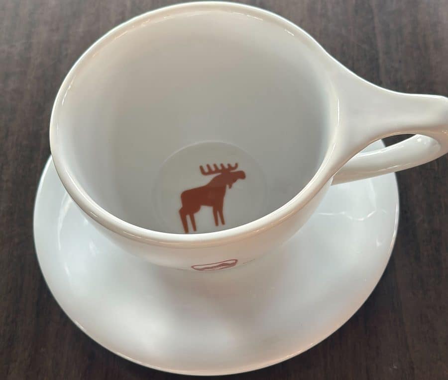 Moose Ridge latte cup and saucer