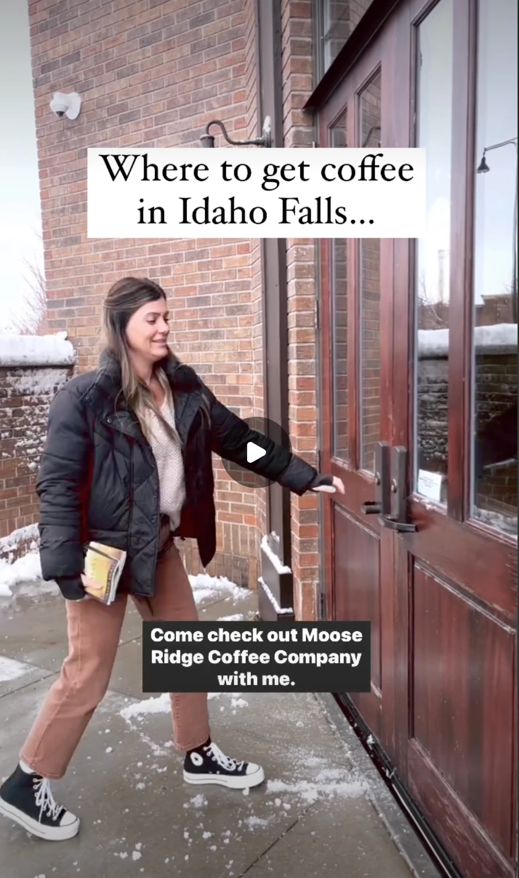 Heading into Moose Ridge Coffee Co., reel by @myidahorealtorsteph